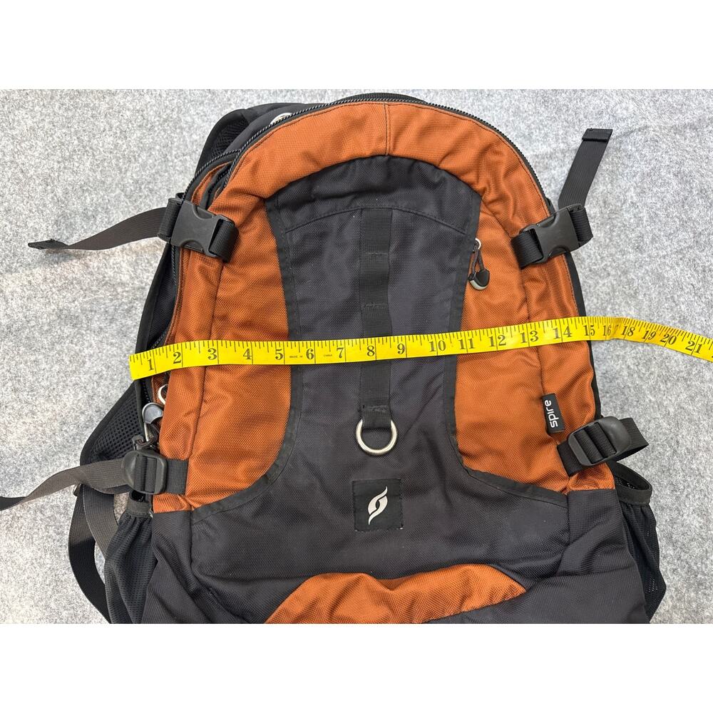 Spire Laptop Backpack Black Burnt Orange School Travel Tech Bag - Picture 8 of 10